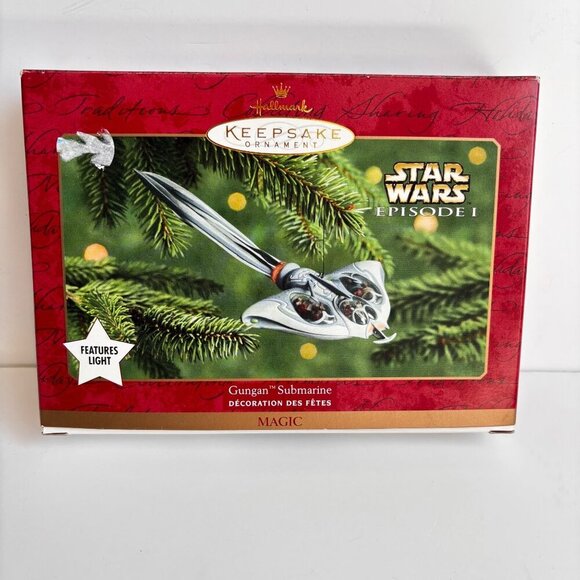 Hallmark Star Wars Ornament Episode I Gungan Submarine Light Vtg 2000 New - Picture 5 of 8